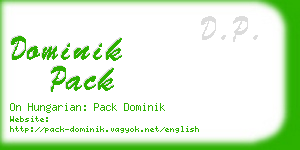 dominik pack business card